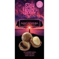 Neapdorotas šokoladas su makadamijos riešutais be cukraus 44g
