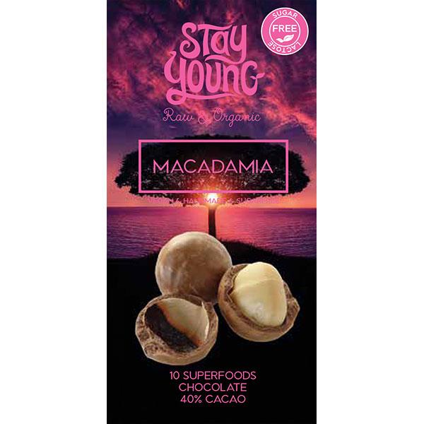 Suhkruvaba tooršokolaad makadaamia pähklitega 44g